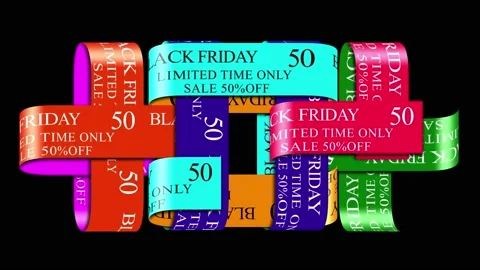 161 Animation Text Motion Graphics Black Friday v50 Stockbeeldmateriaal 143030754