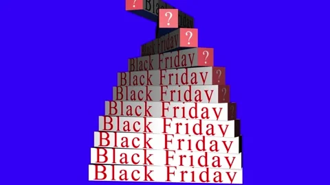 161 Animation Text Motion Graphics Black Friday v64 库存影片 143032237