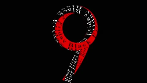 161 Animation Text Motion Graphics Black Friday v66 Stock Footage 143032341