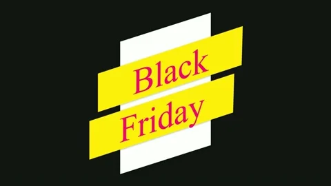162 Animation Text Motion Graphics Black Friday V1 Stock Footage 194770449