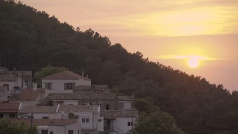 1628. View on the Sunset from Chora Samothraki 4K Stock Footage 88729907