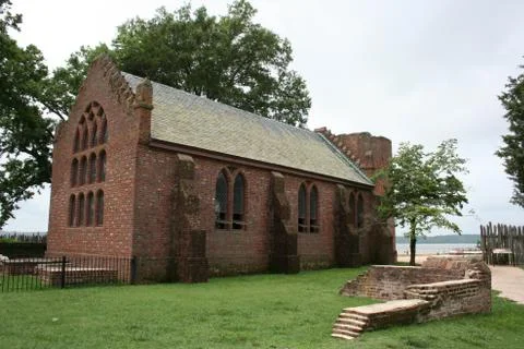 1639 Jamestown Church Stock Photos
