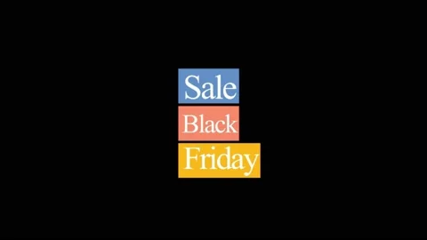 165 Animation Text Motion Graphics Black Friday V3 库存影片 194771761