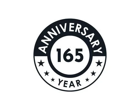 165 years anniversary badge vector design Stock Illustration