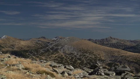 1657. Mountain Range Long Pan 4K Stock Footage 88732215