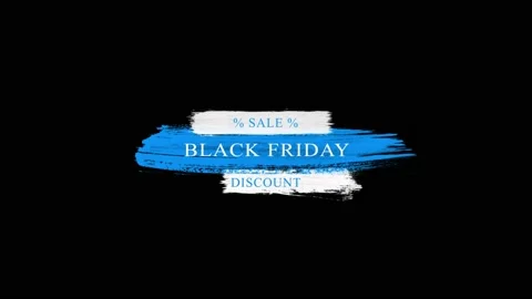 166 Animation Text Motion Graphics Black Friday V2 Stock Footage 194771975