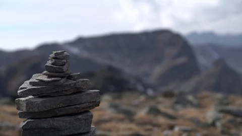 1667. Focus on Massive Mountain Range 4K Stock Footage 88732892