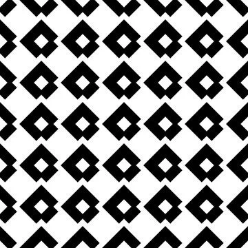 1667 Seamless pattern with black geometric forms Stock Illustration