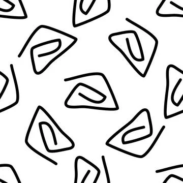 1668 Seamless pattern with black geometric forms イラスト素材
