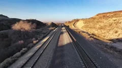 Awesome Shot at Railway in Bluffdale Utah, Going Forward Aerial