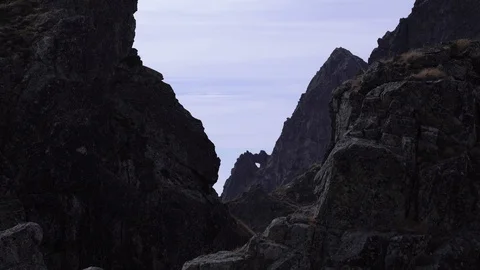 1669. Inbetween the High Rocks 4K Video stock 88732976