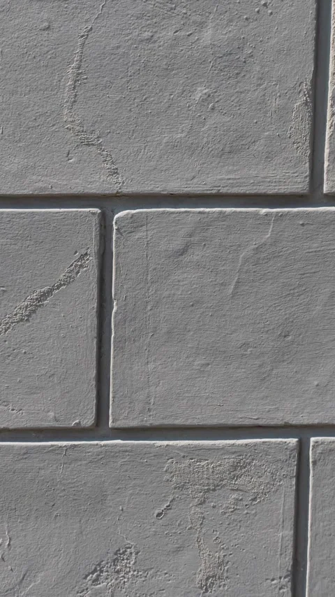 166_Rough textured grey brick wall pattern.mp4 Stock Footage 347072579