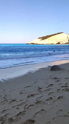 porto katsiki beach at lefkada island greece