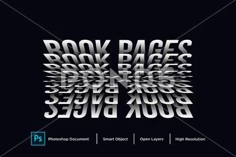 168 book text effect Design Photoshop Layer Style PSD 템플릿