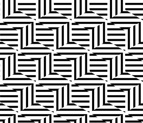 1684 Seamless pattern with horizontal and vertical black bands_cube Illustrazione stock
