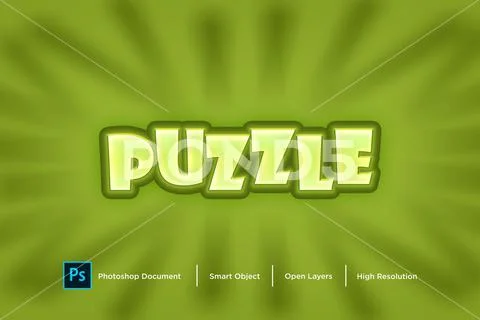 169 puzzle text effect Design Photoshop Layer Style PSD Template