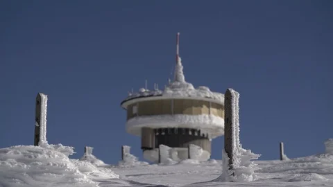 1693. Mountain Tower in the Sun 4K Stock Footage 88735060