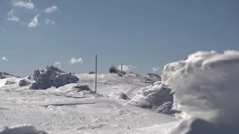 1695. Mountain Snowy Path in the Sun 4K Stock Footage 88735114