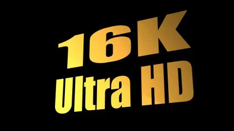 16K - display resolution - computer generated image (3D render) Stock Photos