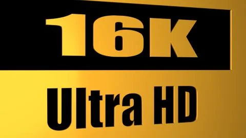 16K - display resolution - computer generated image (3D render) Stock Photos