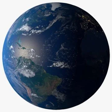 16k Planet Earth Day  Night 3D Model