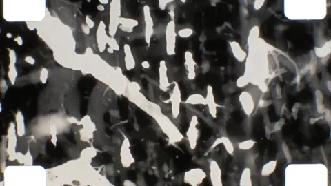 16mm abstract expressive black and white film 5 Stock Footage 241820727