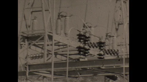 16mm electrical substation Stock Footage 129846152