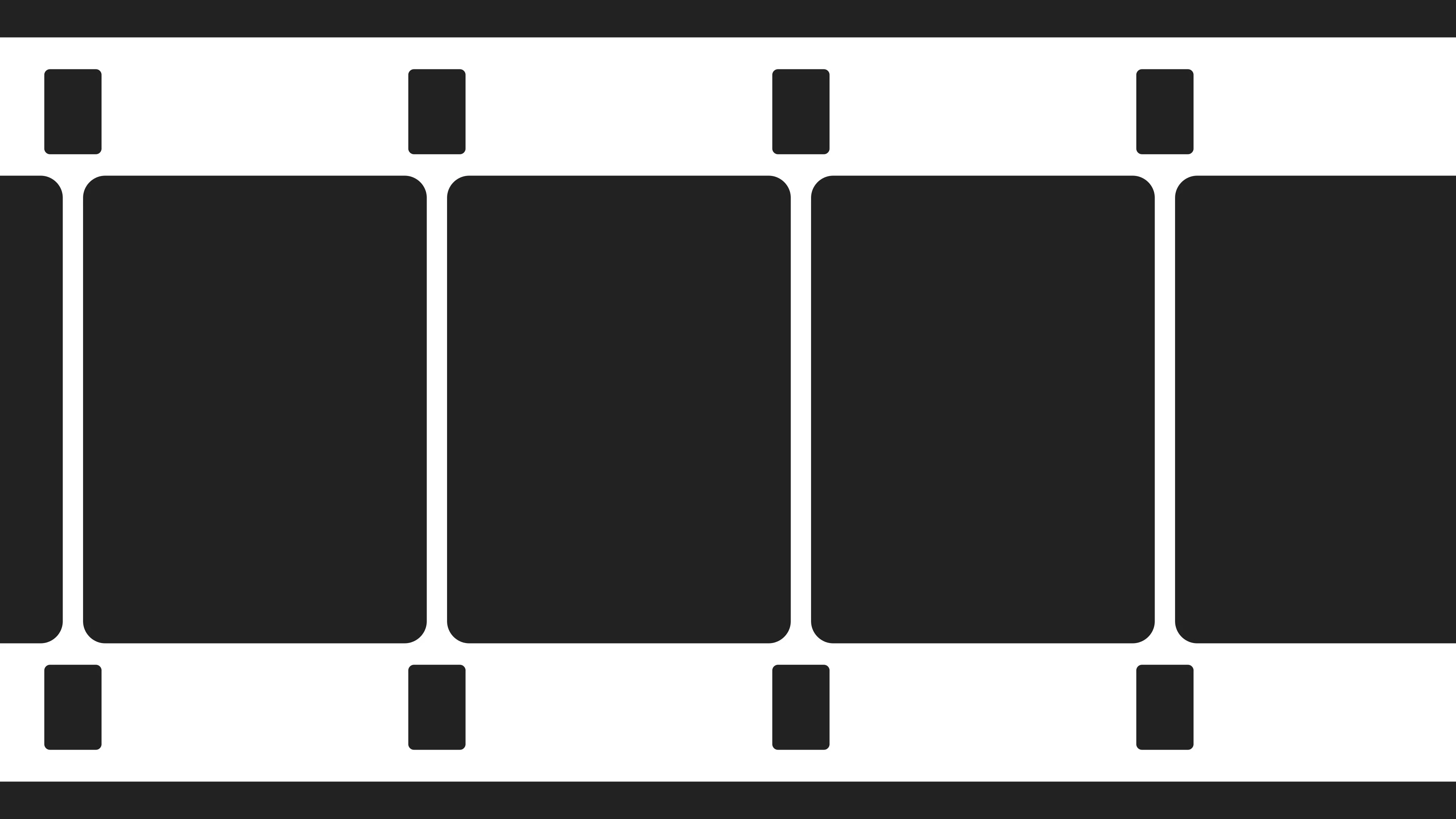 16mm Film Strip Black and White Video Fo, Stock Video