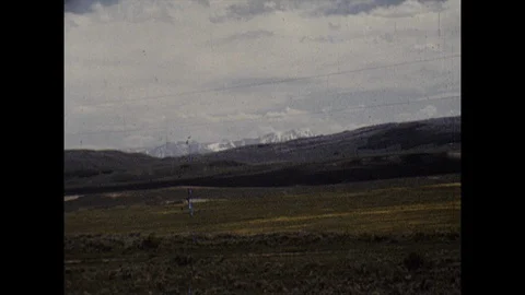 16mm mountain landscape Stock Footage 129857070