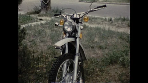 16mm Yamaha motorcycle Stock Footage 129861391