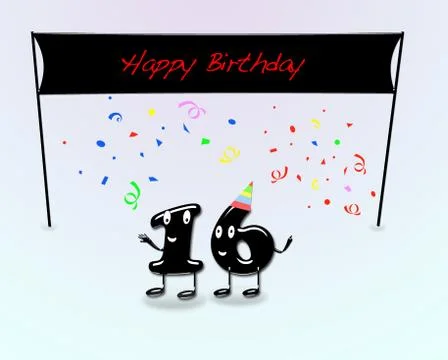 16th birthday party. Stock Illustration