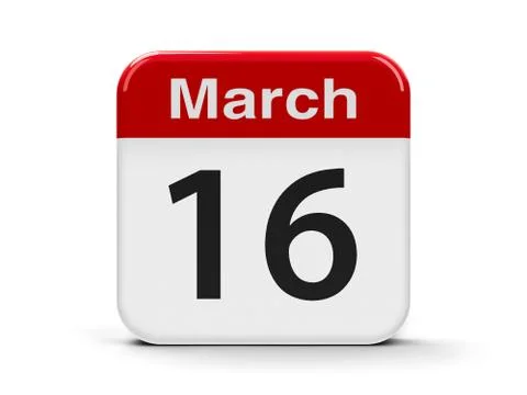 16th March Stock Illustration