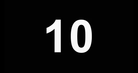 17. 4K Resolution. Countdown of 17 seconds, with black background Stock Footage 235912790