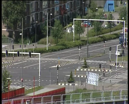 17 crossing traffic Stock Footage 371251