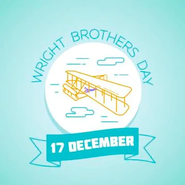 17  December Wright Brothers Day Stock Illustration