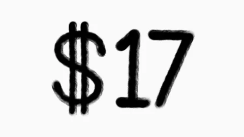 17 Dollar Hand Drawn Animation For Finance Currency Money Business Concept Stock Footage 303921739