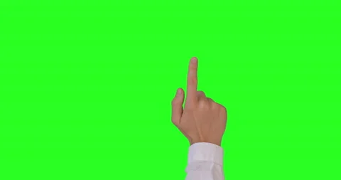 17 Gestures Pack at keyed green screen chroma key background. Great for compose Stock Footage 141730325