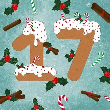 17 gingerbread figure Stock Illustration