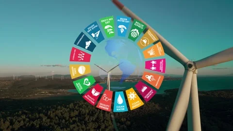 17 Global Goals Concept Earth Plexus Design Motion Graphic Animation. High .. Stock Footage 296760292