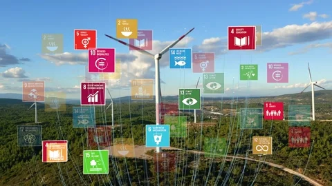 17 Global Goals Concept Earth Plexus Design Motion Graphic Animation Stock Footage 310745192