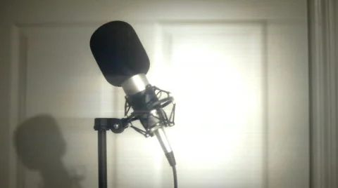17 Microphone dolly shot mic Stock Footage 555716