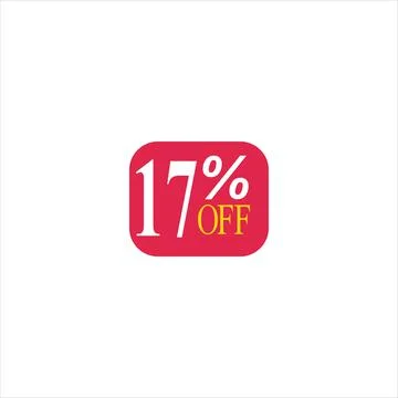 17 offer tag discount vector icon stamp on a white background 스톡 일러스트