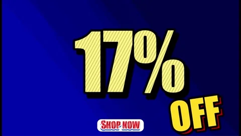 17% OFF SHOP NOW - Seamless looping Swing banner text promotion animation effect Stock Footage 288186316