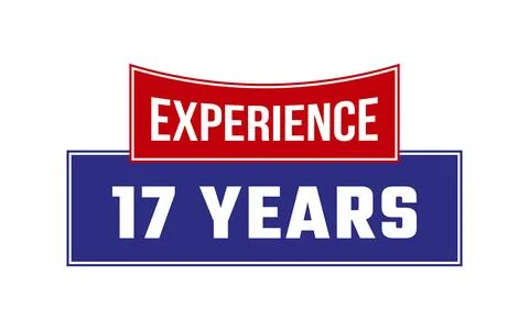 17 Years Experience Seal Vector Stock Illustration