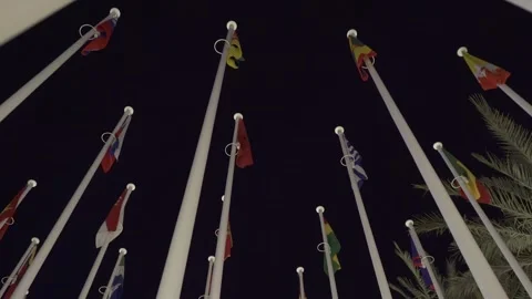 17/04/2022: Flags of Different Countries, Expo 2020, Dubai, UAE Video stock 269689791
