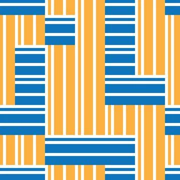 1710 Seamless pattern with orange and blue segments Illustrazione stock