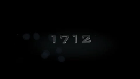 1712 3D title metal text on black alpha channel background Stock Footage 257068771