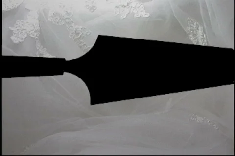 1720L wedding cutting cake knife transition Stock Footage 839015
