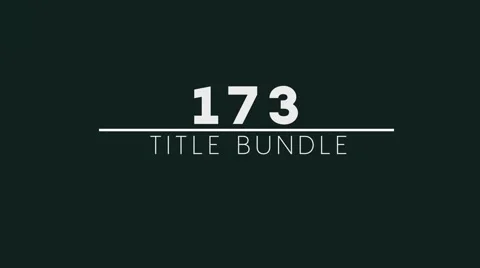 173 Minimal Titles  After Effects	Stock