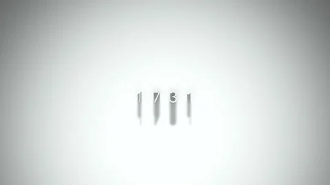 1731 3D title animation with shadows on a white background Video stock 296749028